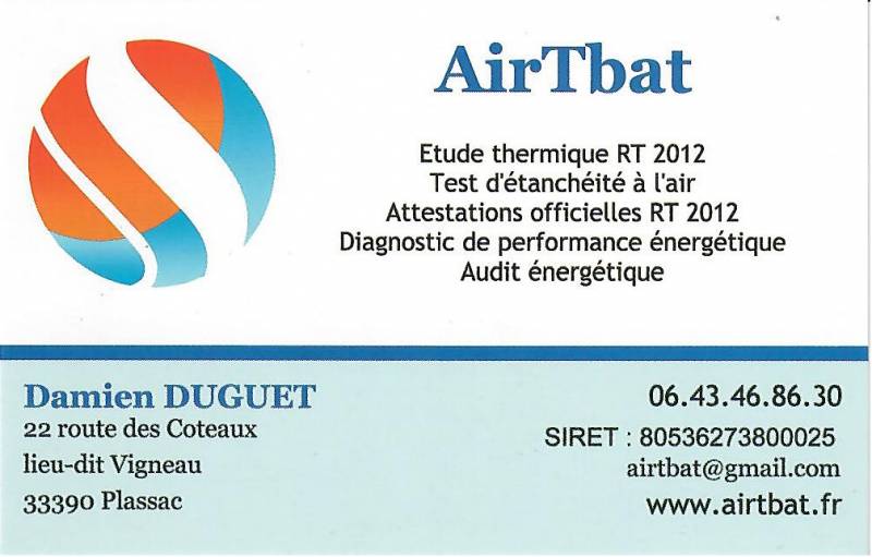 Etude thermique PLASSAC AirTbat